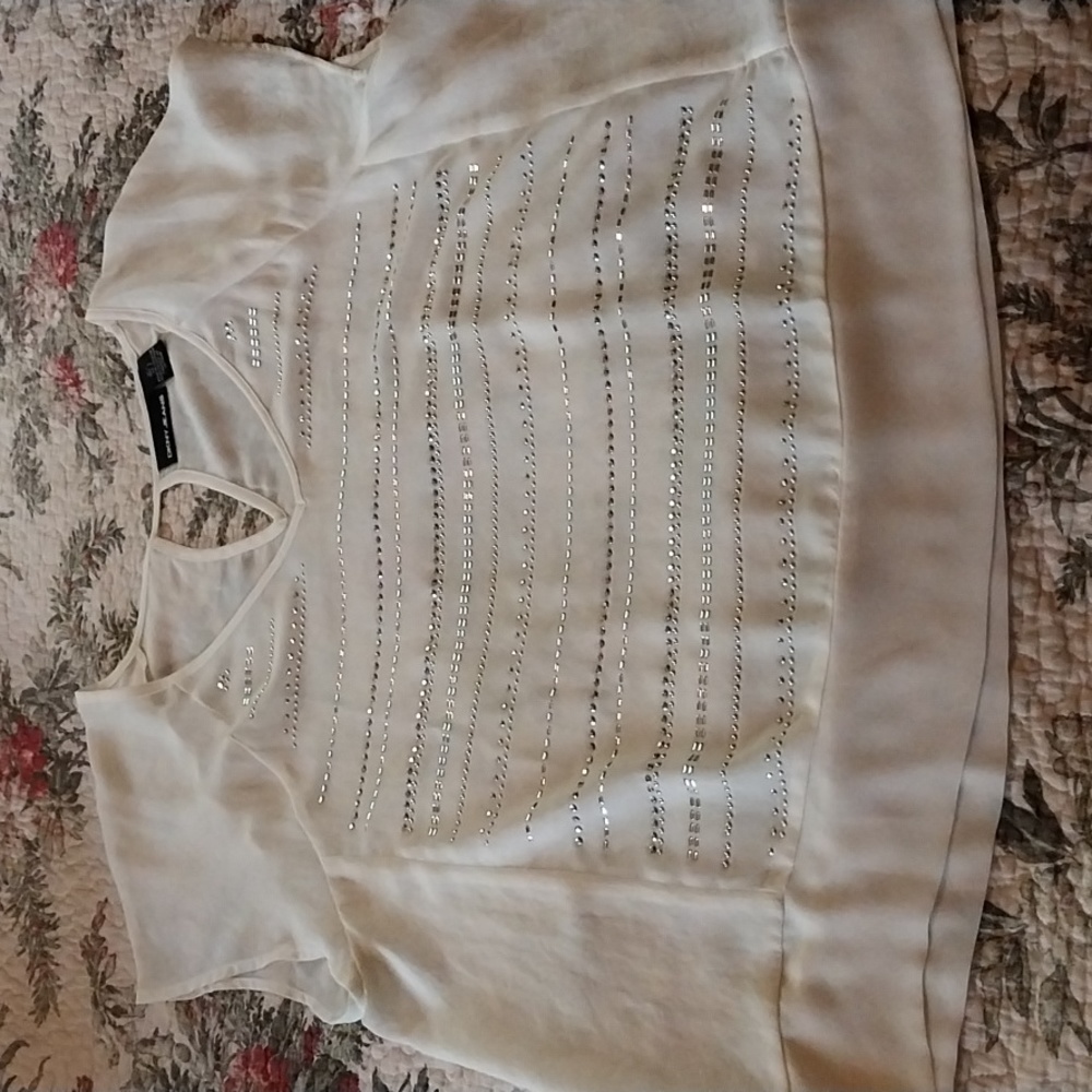 DKNY bling blouse. Size large
